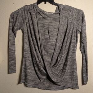 Maurice's Gray Drape Front Women's Top  Size 1 Pre-owned
